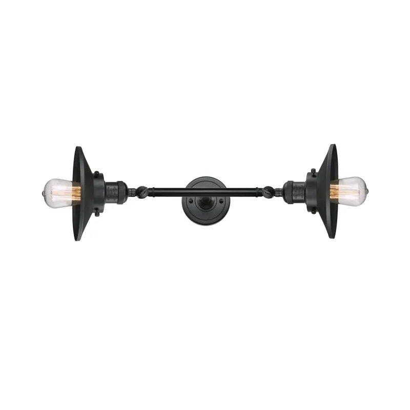 Franklin Restoration Railroad LED 8 inch Matte Black Bath Vanity Light Wall Light, Franklin Restoration