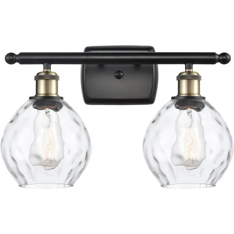 Ballston Small Waverly LED 16 inch Black Antique Brass Bath Vanity Light Wall Light, Ballston