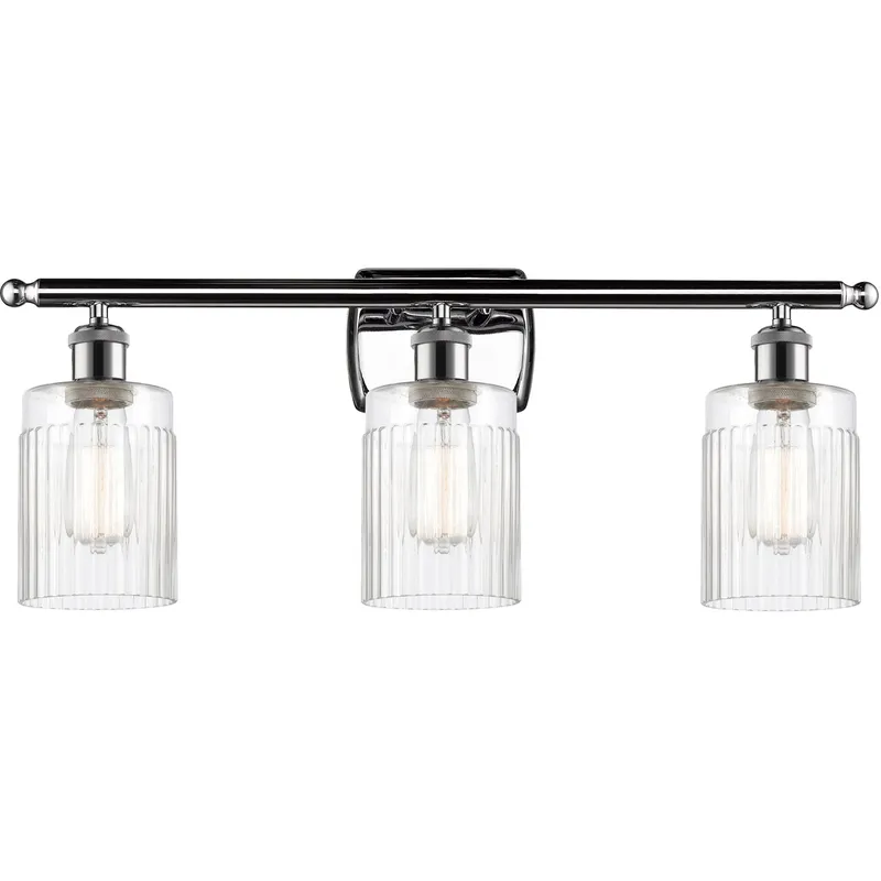 Ballston Hadley 3 Light 26 inch Polished Chrome Bath Vanity Light Wall Light in Clear Glass, Ballston