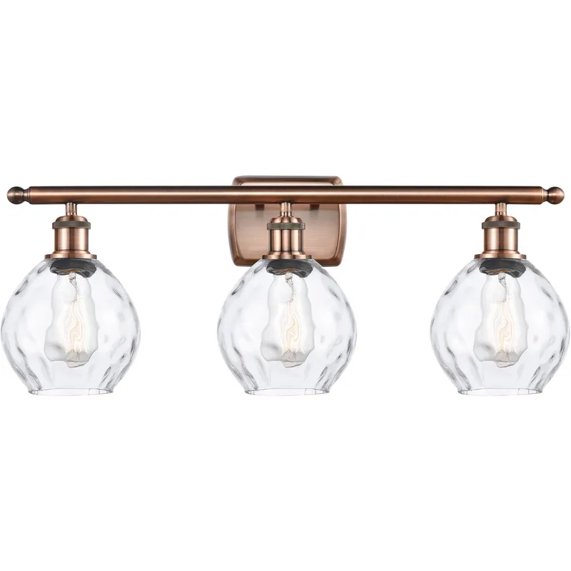 Ballston Small Waverly LED 26 inch Antique Copper Bath Vanity Light Wall Light, Ballston