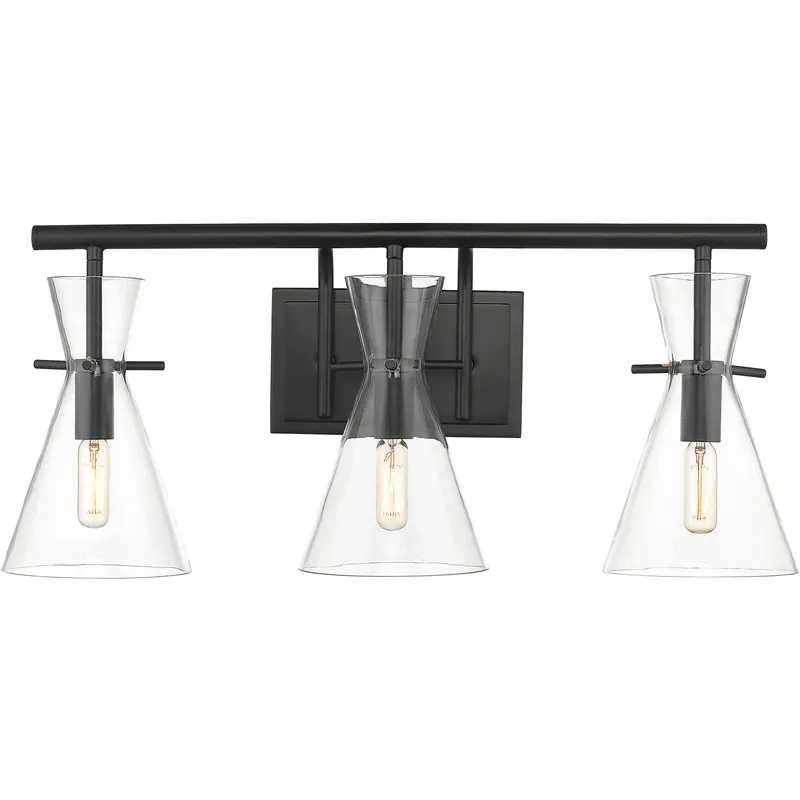 Auralume Colden LED 24 inch Matte Black Bath Vanity Light Wall Light