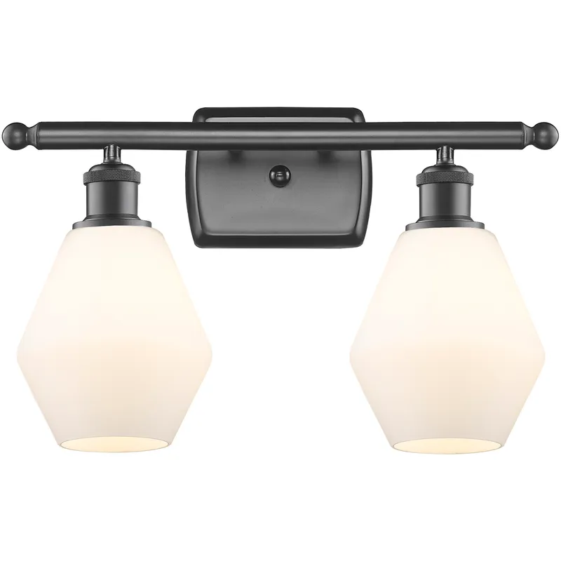 Ballston Cindyrella LED 16 inch Oil Rubbed Bronze Bath Vanity Light Wall Light in Matte White Glass