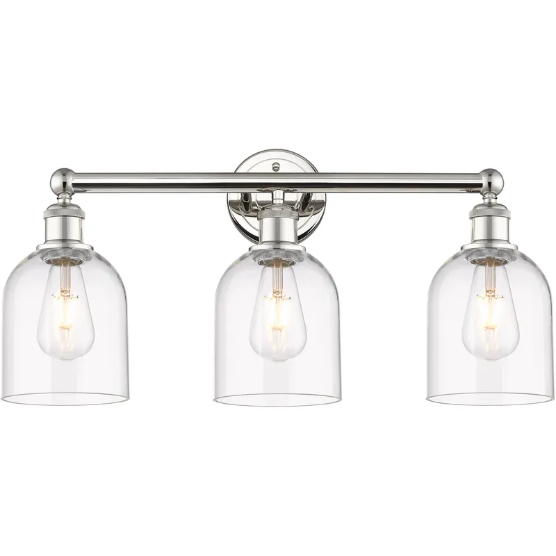 Edison Bella 3 Light 23.5 inch Polished Nickel Bath Vanity Light Wall Light