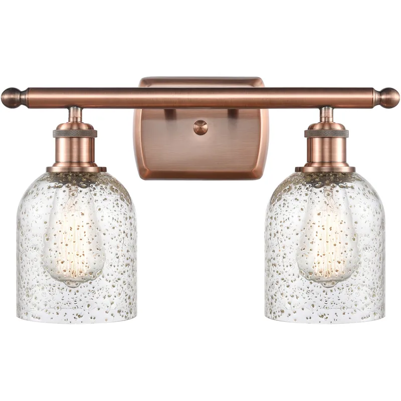 Ballston Caledonia LED 16 inch Antique Copper Bath Vanity Light Wall Light in Mica Glass, Ballston