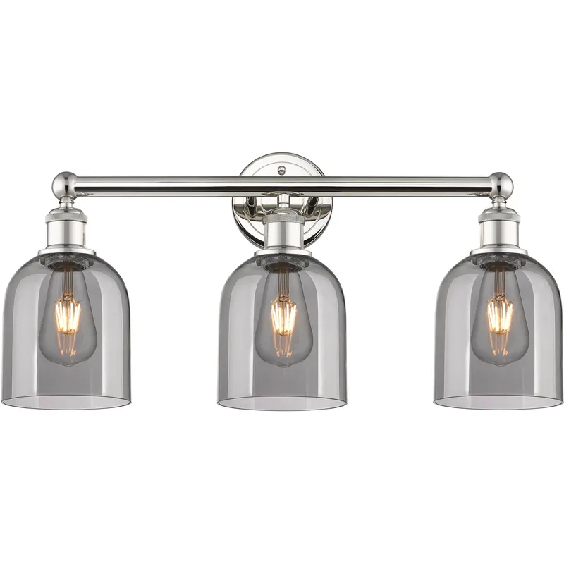 Edison Bella 3 Light 23.5 inch Polished Nickel Bath Vanity Light Wall Light