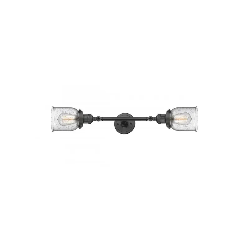 Franklin Restoration Small Bell LED 5 inch Oil Rubbed Bronze Bath Vanity Light Wall Light in Seedy Glass, Franklin Restoration