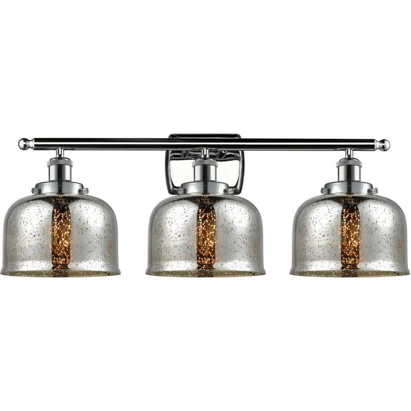 Ballston Bell LED 26 inch Polished Chrome Bath Vanity Light Wall Light in Silver Plated Mercury Glass