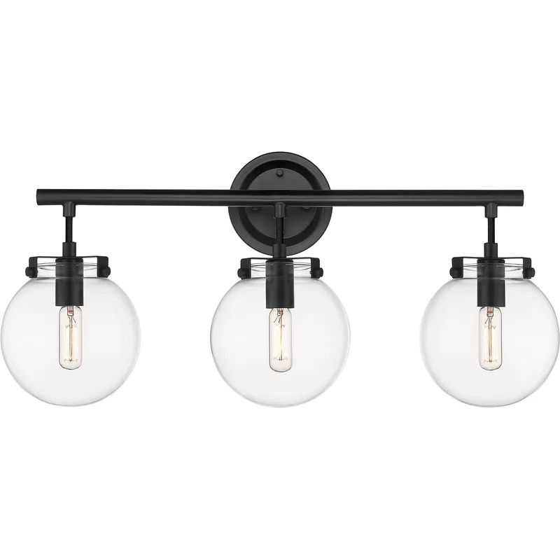Auralume Span LED 25 inch Matte Black Bath Vanity Light Wall Light