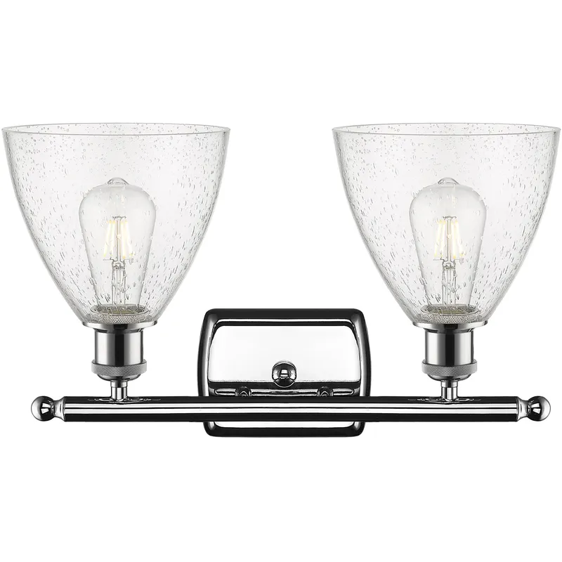 Ballston Ballston Dome LED 18 inch Polished Chrome Bath Vanity Light Wall Light in Seedy Glass