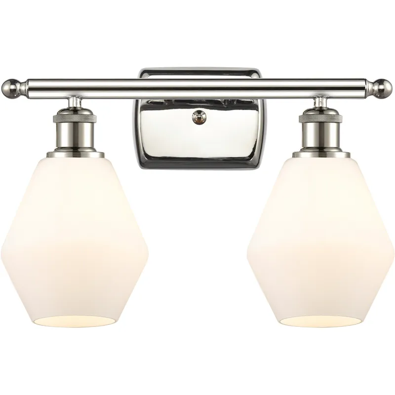 Ballston Cindyrella LED 16 inch Polished Nickel Bath Vanity Light Wall Light in Matte White Glass