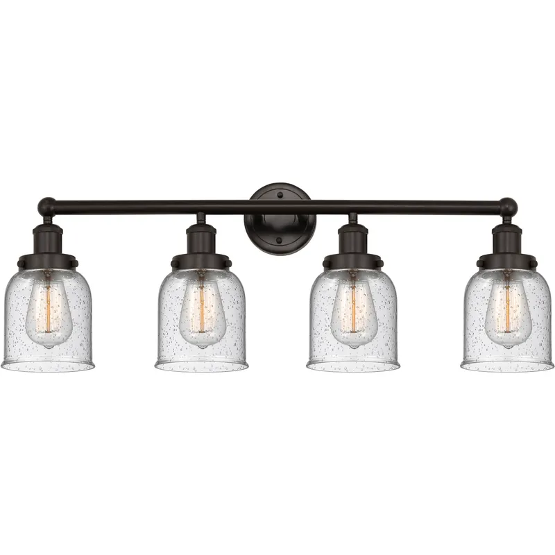 Bell 4 Light 33.5 inch Oil Rubbed Bronze Bath Vanity Light Wall Light