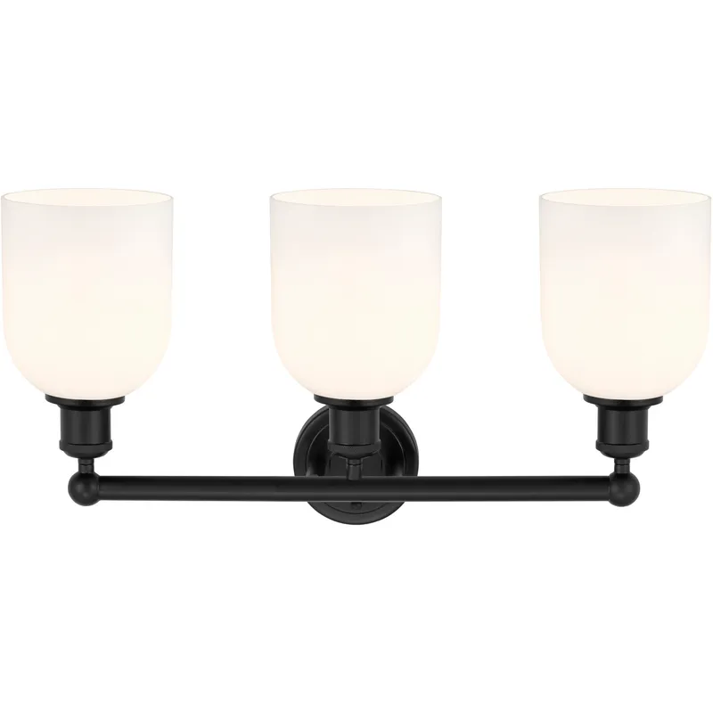 Edison Bella 3 Light 23.5 inch Matte Black Bath Vanity Light Wall Light