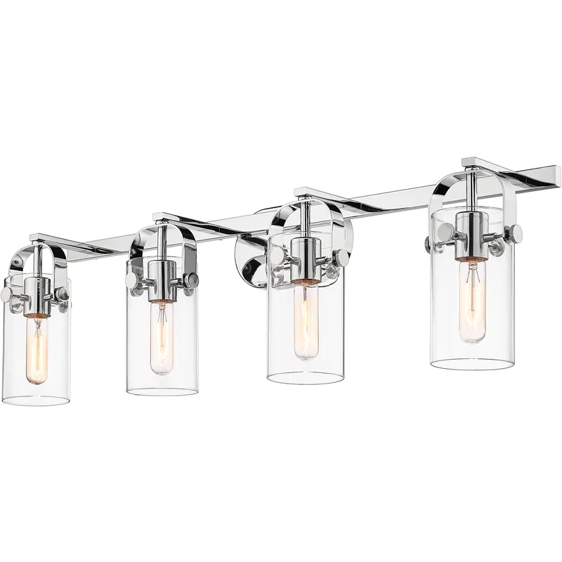 Pilaster 3 Light 34.88 inch Polished Chrome Bath Vanity Light Wall Light
