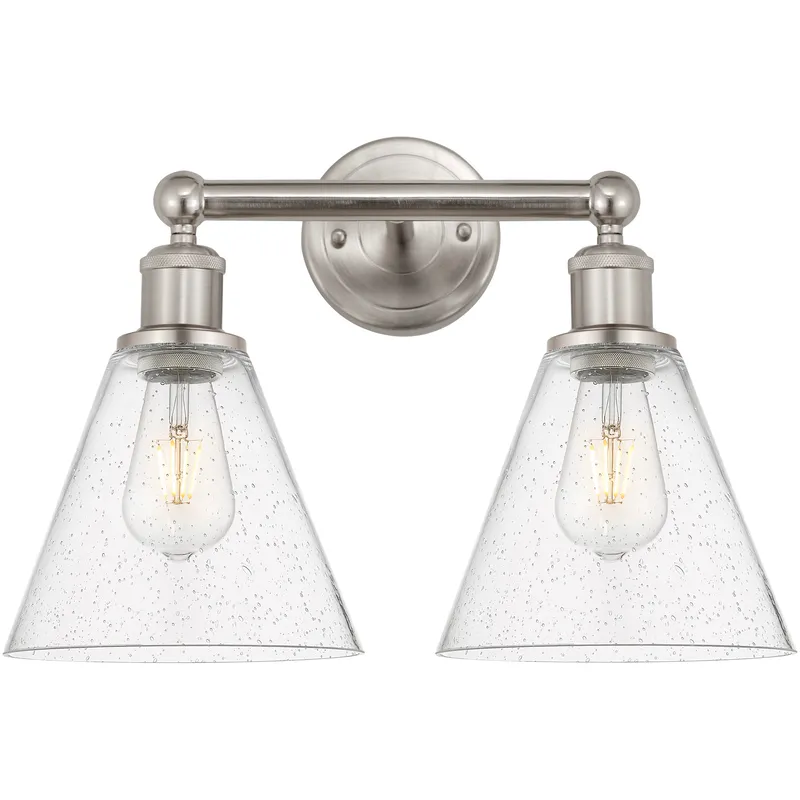 Berkshire 2 Light 17 inch Satin Nickel Bath Vanity Light Wall Light in Seedy