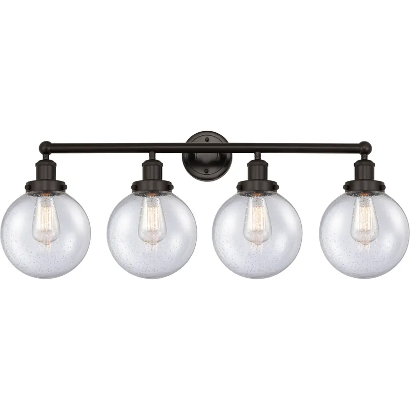 Beacon 4 Light 33.5 inch Oil Rubbed Bronze Bath Vanity Light Wall Light
