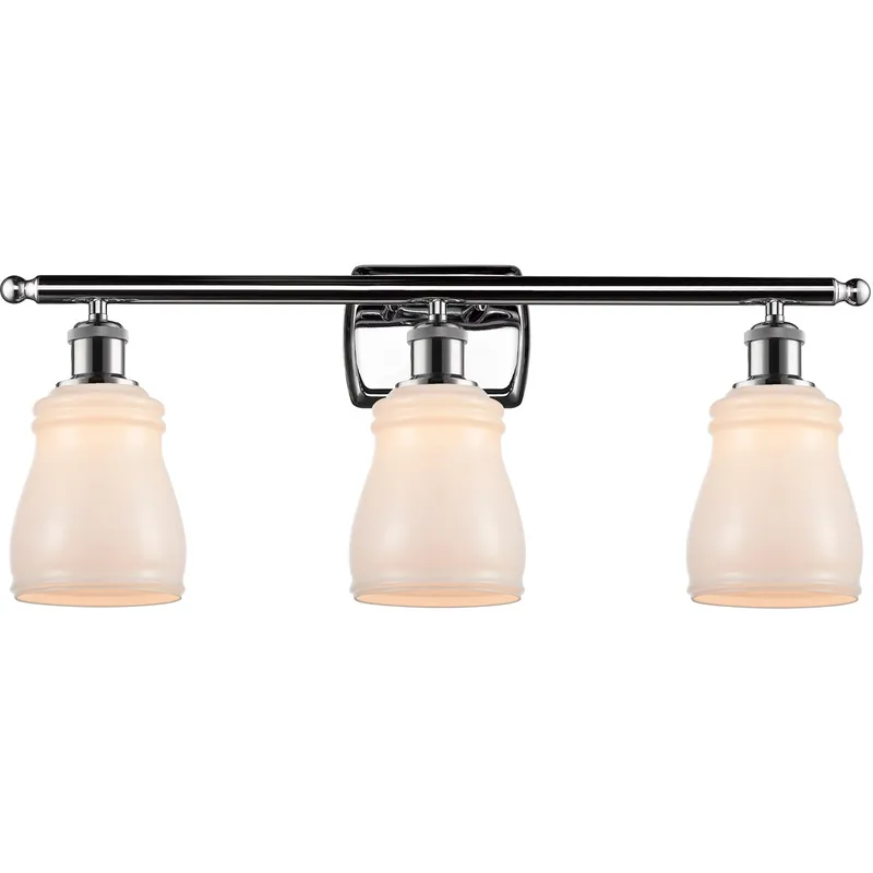 Ballston Ellery LED 26 inch Polished Chrome Bath Vanity Light Wall Light in White Glass, Ballston