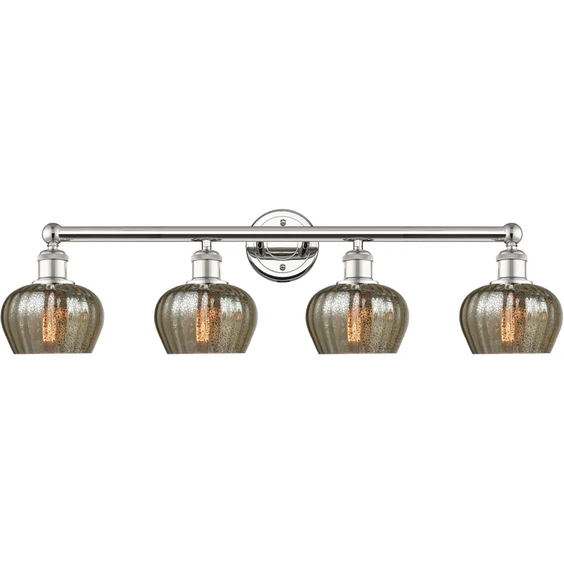 Fenton 4 Light 33.5 inch Polished Nickel Bath Vanity Light Wall Light in Mercury