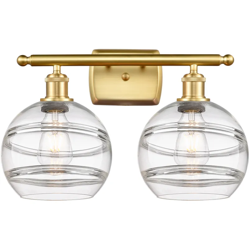 Ballston Rochester 2 Light 18 inch Satin Gold Bath Vanity Light Wall Light