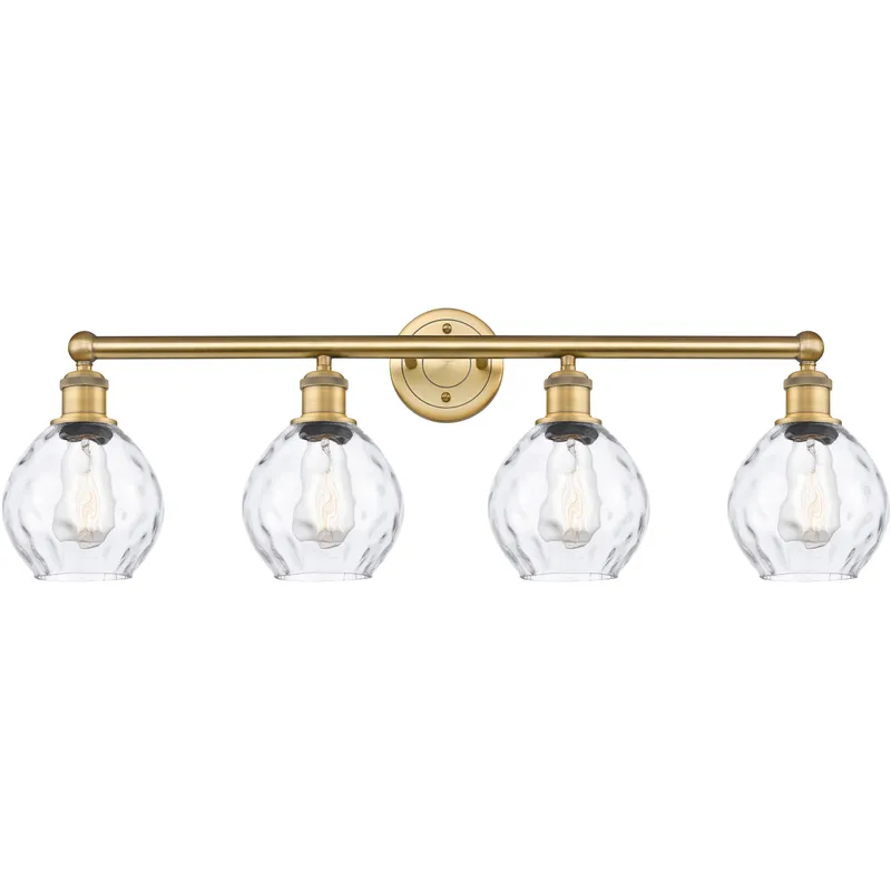 Waverly 4 Light 33 inch Brushed Brass Bath Vanity Light Wall Light
