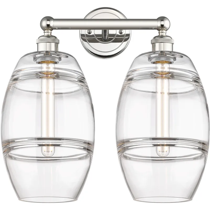 Edison Vaz 2 Light 17 inch Polished Nickel Bath Vanity Light Wall Light