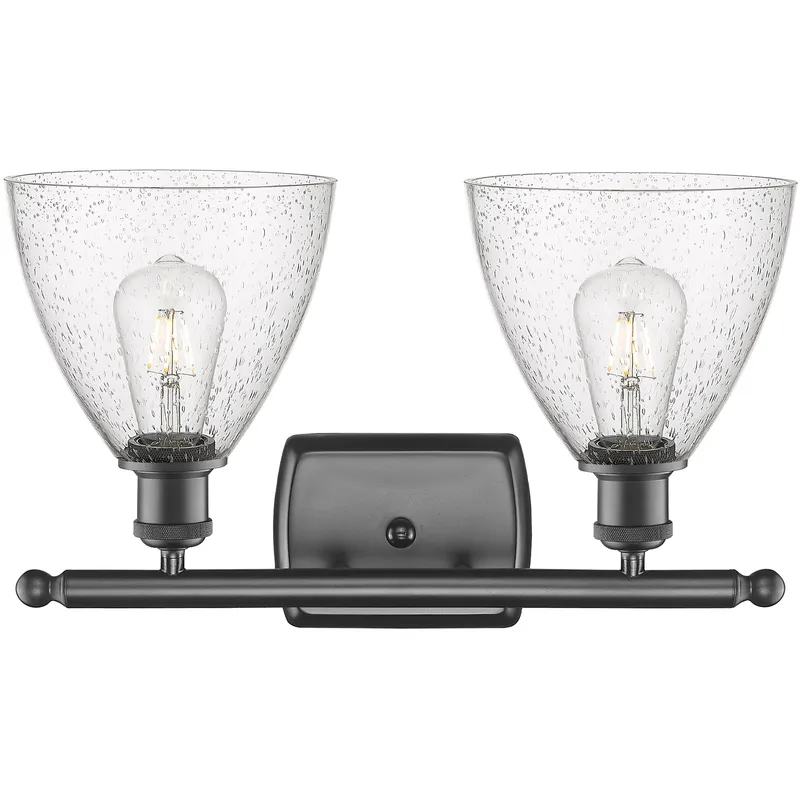 Ballston Ballston Dome LED 18 inch Oil Rubbed Bronze Bath Vanity Light Wall Light in Seedy Glass