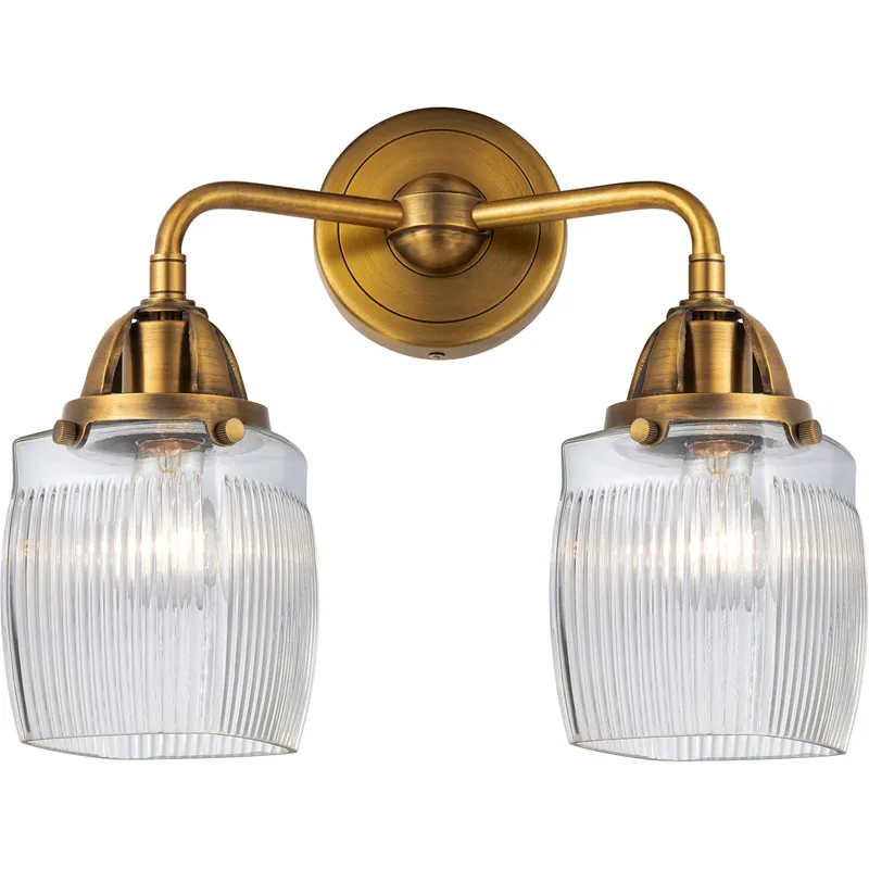 Nouveau 2 Colton 2 Light 14 inch Brushed Brass Bath Vanity Light Wall Light