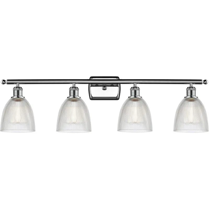 Ballston Castile LED 36 inch Polished Chrome Bath Vanity Light Wall Light in Clear Glass, Ballston