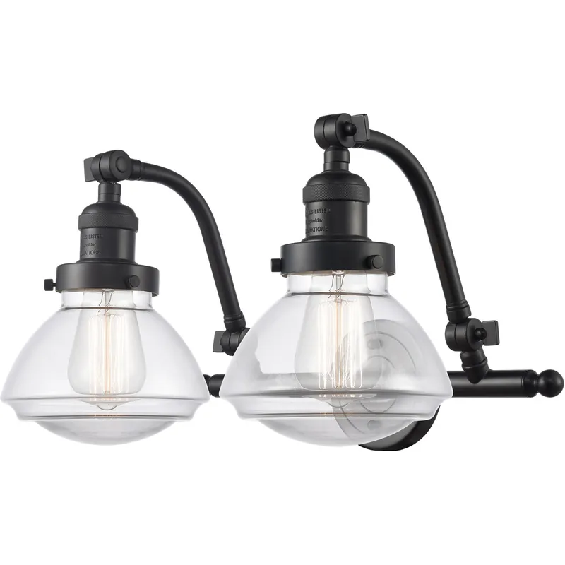 Franklin Restoration Olean LED 19 inch Oil Rubbed Bronze Bath Vanity Light Wall Light in Clear Glass, Franklin Restoration