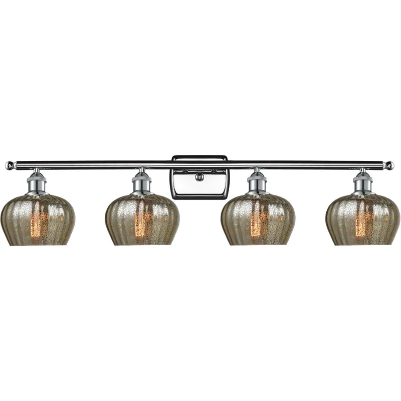 Ballston Fenton LED 36 inch Polished Chrome Bath Vanity Light Wall Light in Mercury Glass, Ballston