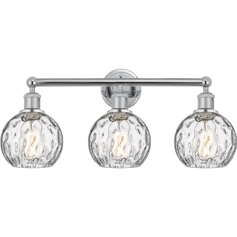Edison Athens Water Glass 3 Light 24 inch Polished Chrome Bath Vanity Light Wall Light