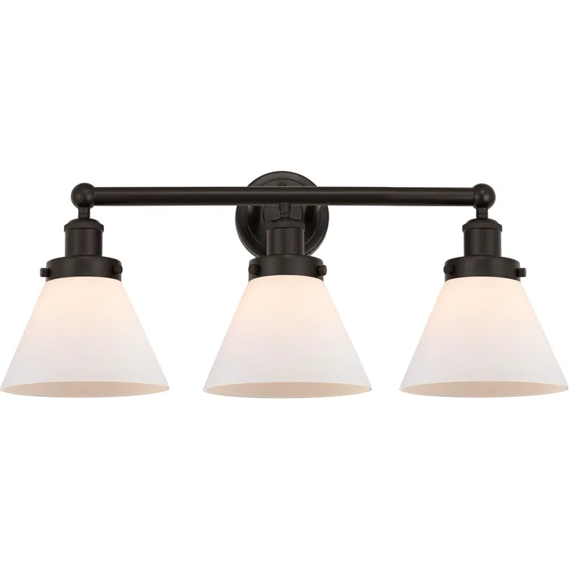 Cone 3 Light 25.75 inch Oil Rubbed Bronze Bath Vanity Light Wall Light