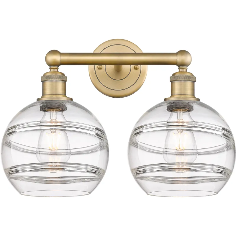 Edison Rochester 2 Light 17 inch Brushed Brass Bath Vanity Light Wall Light