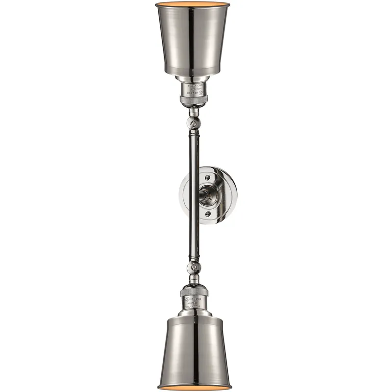 Franklin Restoration Addison 2 Light 16 inch Polished Nickel Bath Vanity Light Wall Light, Franklin Restoration