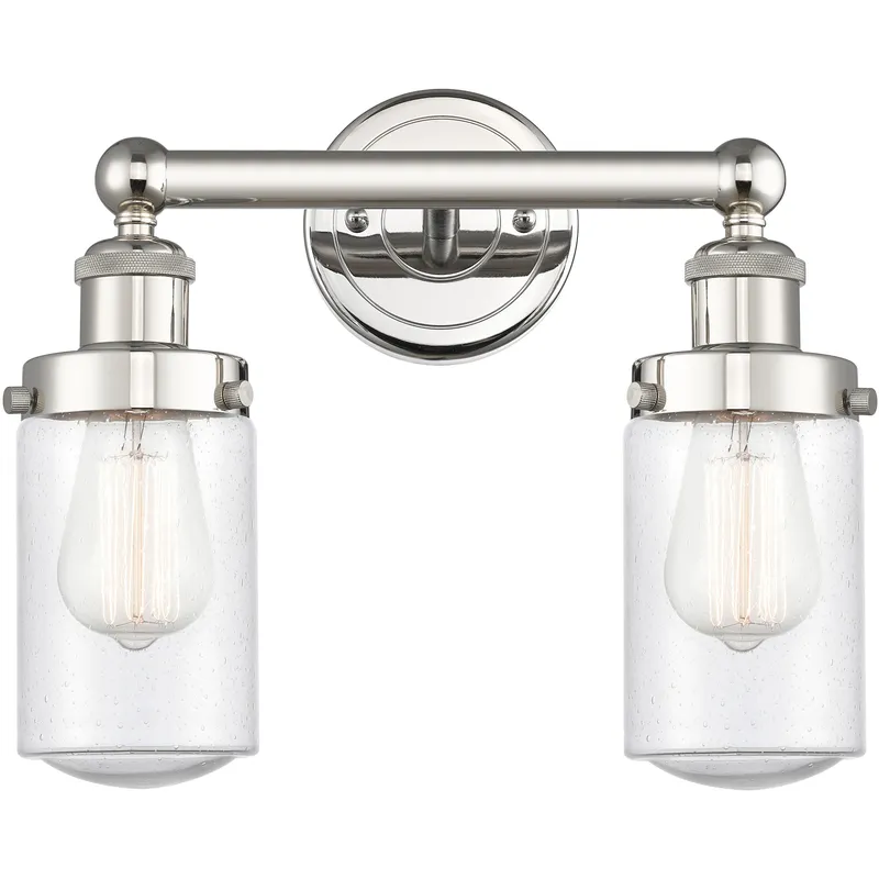 Dover 2 Light 15.5 inch Polished Nickel Bath Vanity Light Wall Light in Seedy