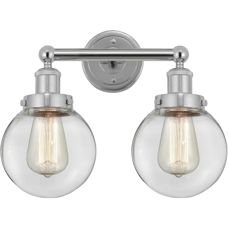 Beacon 2 Light 15.5 inch Polished Chrome Bath Vanity Light Wall Light