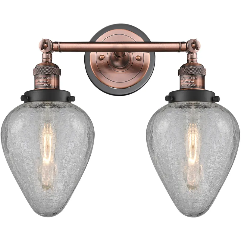 Franklin Restoration Geneseo 2 Light 17 inch Antique Copper Bath Vanity Light Wall Light