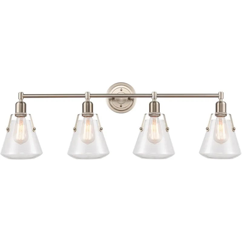 Luna 4 Light 40 inch Satin Nickel Bath Vanity Light Wall Light