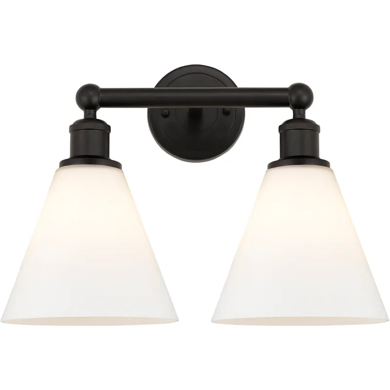Berkshire 2 Light 17 inch Oil Rubbed Bronze Bath Vanity Light Wall Light in Matte White
