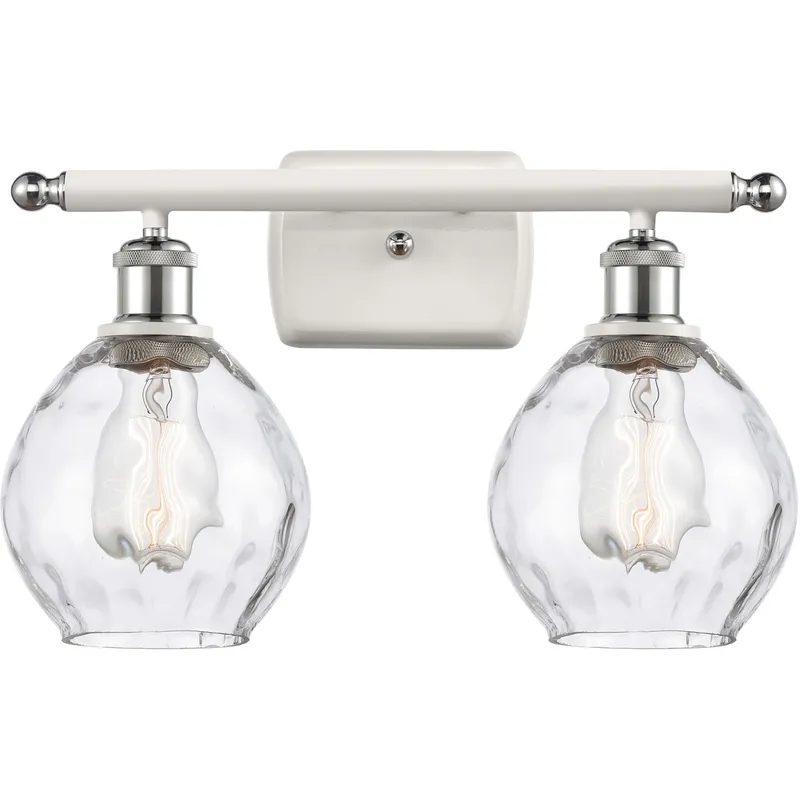 Ballston Small Waverly LED 16 inch White and Polished Chrome Bath Vanity Light Wall Light, Ballston