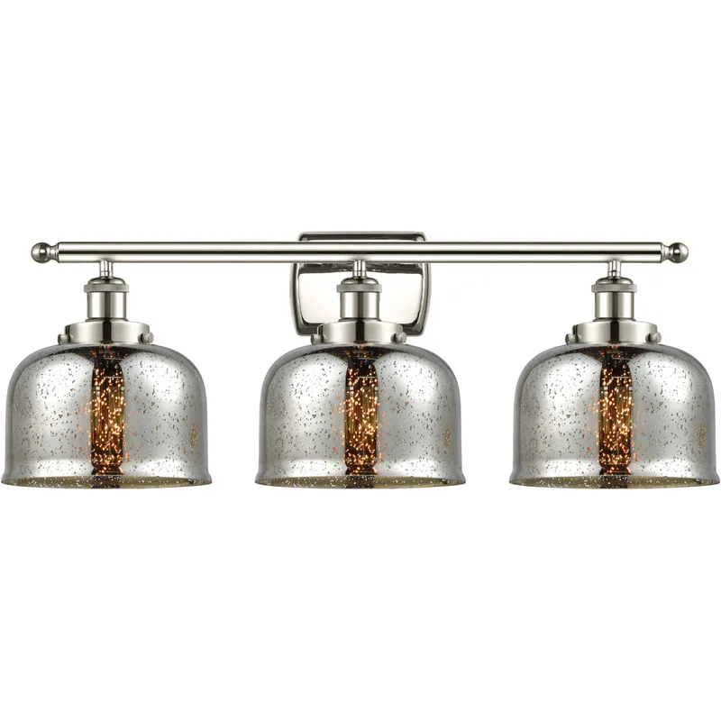 Ballston Bell LED 26 inch Polished Nickel Bath Vanity Light Wall Light in Silver Plated Mercury Glass
