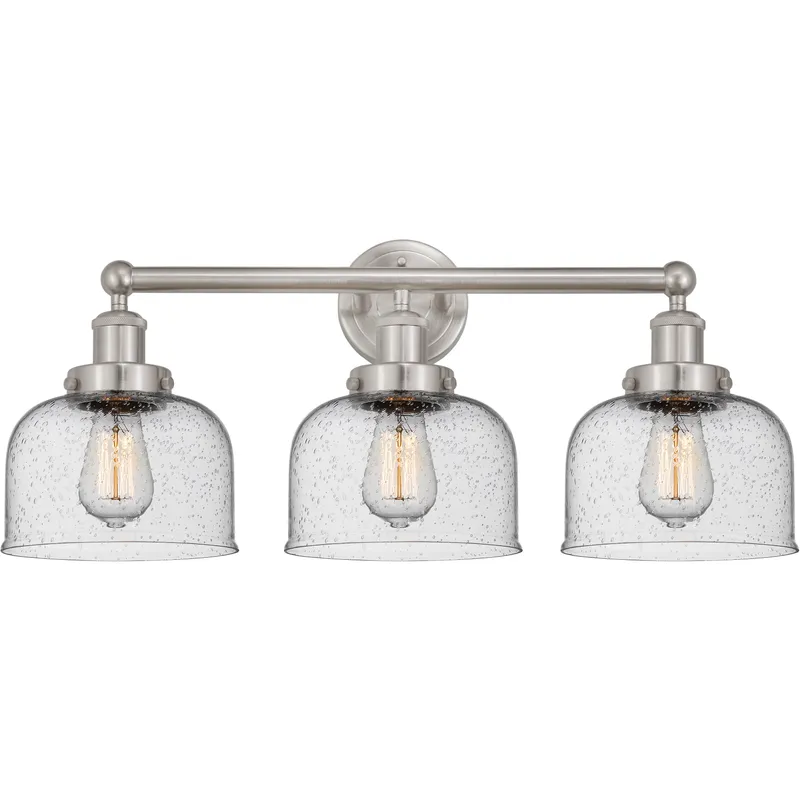 Bell 3 Light 24.5 inch Brushed Satin Nickel Bath Vanity Light Wall Light