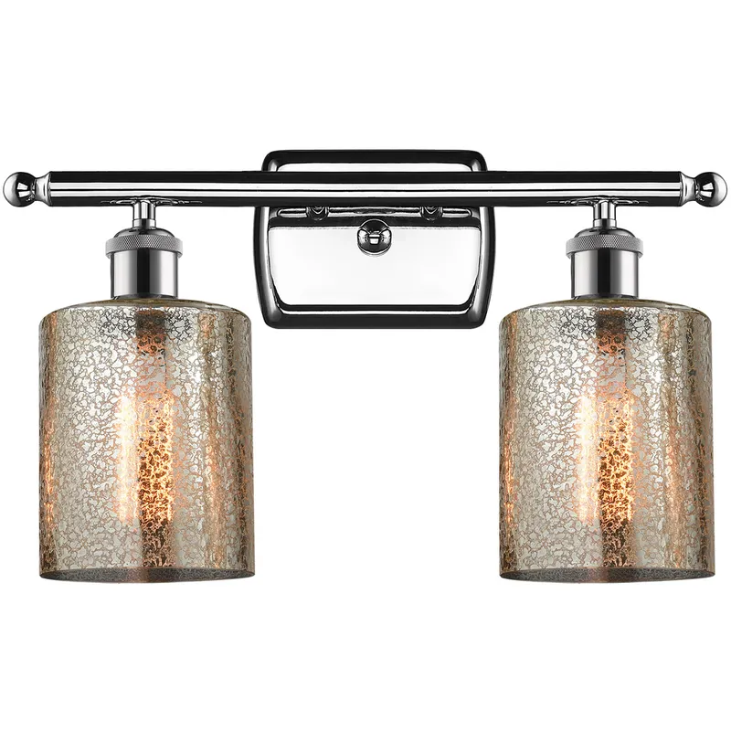 Ballston Cobbleskill LED 16 inch Polished Chrome Bath Vanity Light Wall Light in Mercury Glass, Ballston