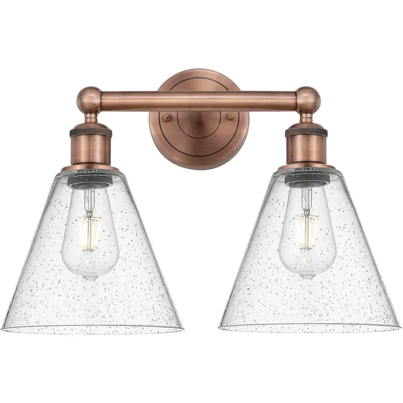 Berkshire 2 Light 17 inch Antique Copper Bath Vanity Light Wall Light in Seedy