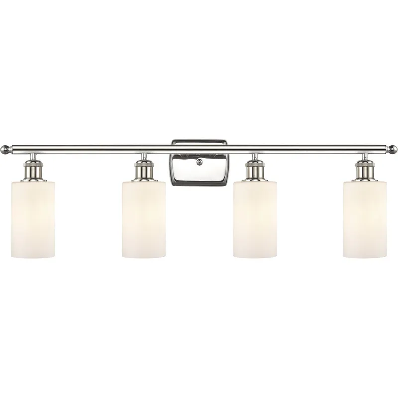 Ballston Clymer LED 36 inch Polished Nickel Bath Vanity Light Wall Light in Matte White Glass, Ballston