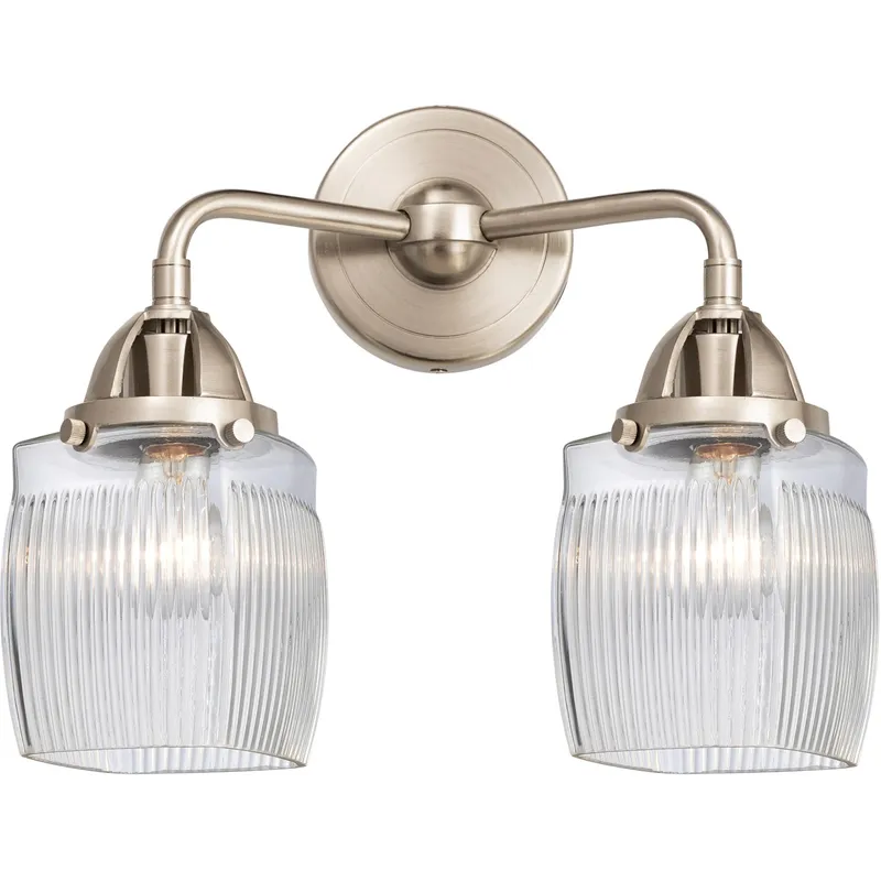 Nouveau 2 Colton 2 Light 14 inch Brushed Satin Nickel Bath Vanity Light Wall Light