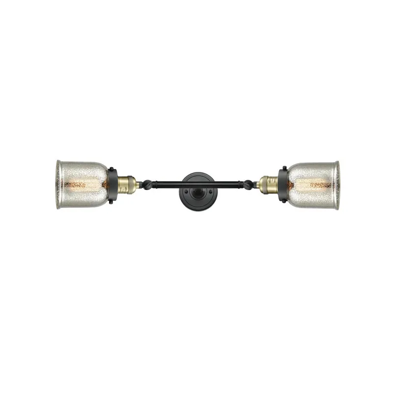 Franklin Restoration Small Bell LED 5 inch Black Antique Brass Bath Vanity Light Wall Light in Silver Plated Mercury Glass, Franklin Restoration