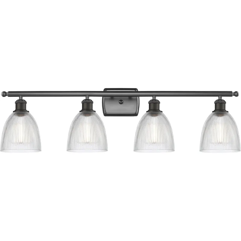 Ballston Castile LED 36 inch Oil Rubbed Bronze Bath Vanity Light Wall Light in Clear Glass, Ballston
