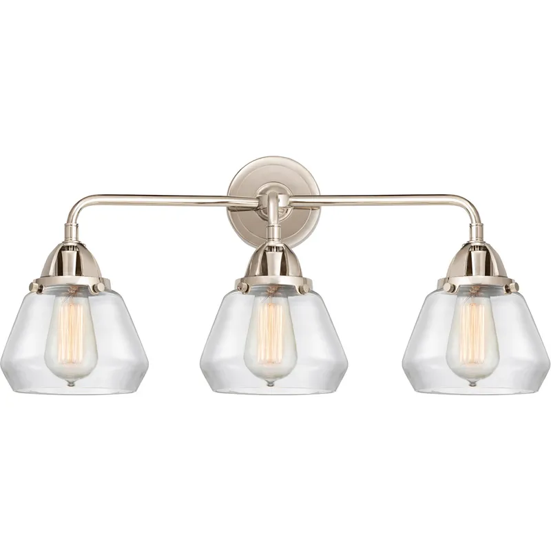 Nouveau 2 Fulton LED 24.75 inch Polished Nickel Bath Vanity Light Wall Light in Clear Glass