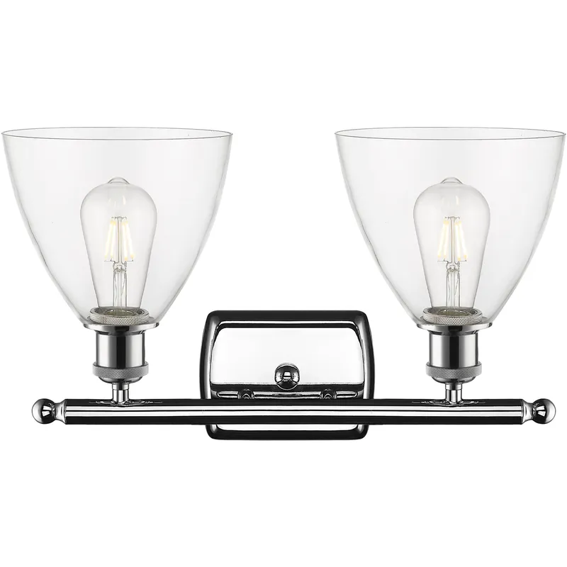 Ballston Ballston Dome LED 18 inch Polished Chrome Bath Vanity Light Wall Light in Clear Glass