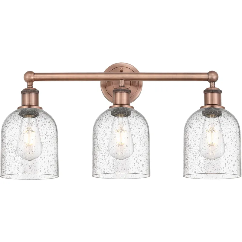 Edison Bella 3 Light 23.5 inch Antique Copper Bath Vanity Light Wall Light